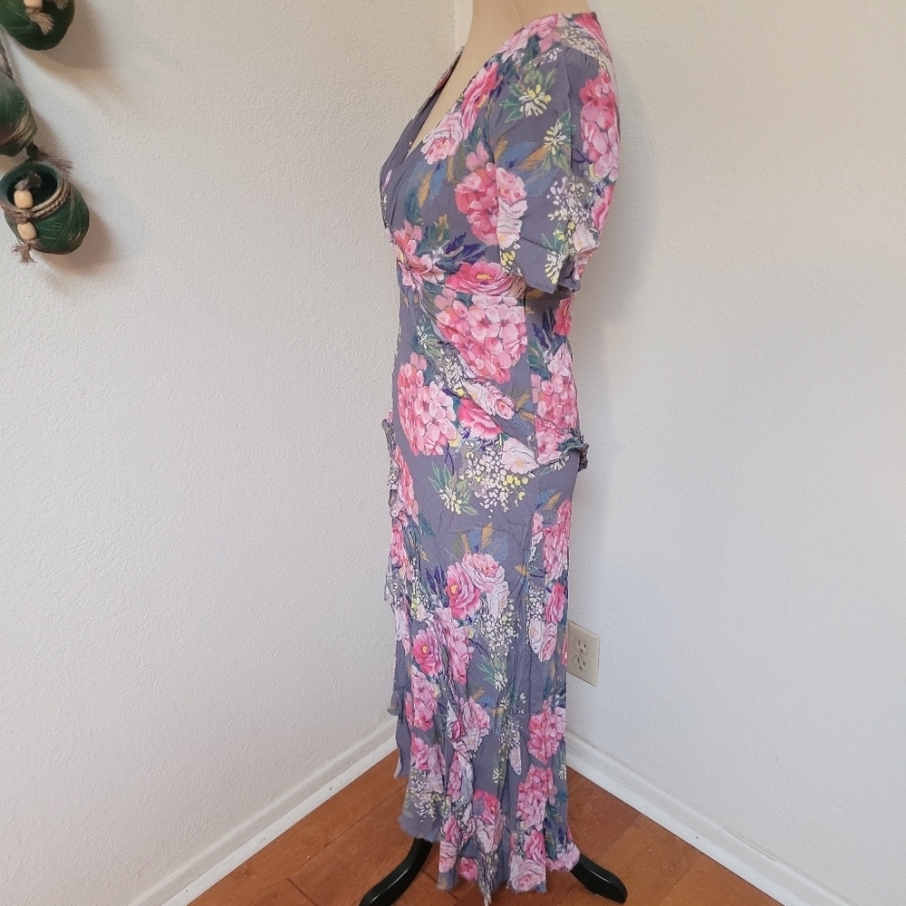 Majorelle Grey and Pink Floral Dress - Picture 6 of 7
